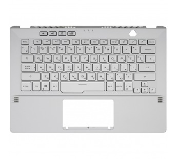 Топ-панель для ноутбука Asus ROG Zephyrys G14 GA401IU серебро с подсветкой#2064034