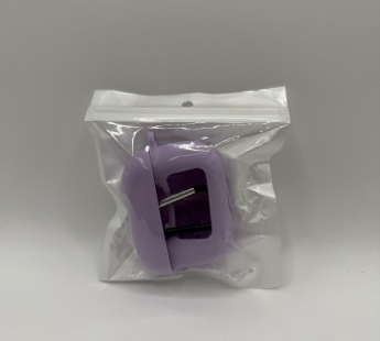 Чехол для наушников с дисплеем Silicone case, с карабином, пурпурный#2142768