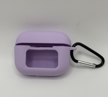 Чехол для наушников с дисплеем Silicone case, с карабином, пурпурный#2142769