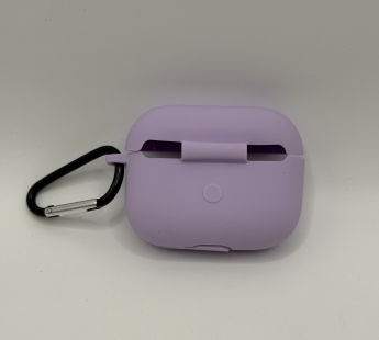 Чехол для наушников с дисплеем Silicone case, с карабином, пурпурный#2142770