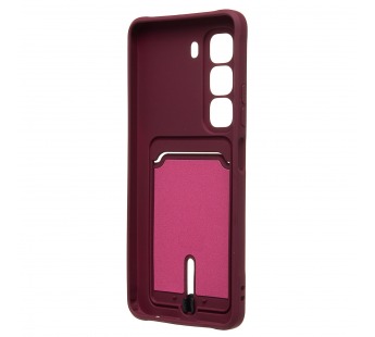 Чехол-накладка - SC304 с картхолдером для "Infinix Hot 50 4G" (bordo) (237575)#2139872
