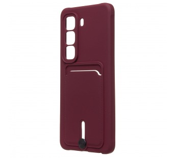 Чехол-накладка - SC304 с картхолдером для "Infinix Hot 50 4G" (bordo) (237575)#2139873