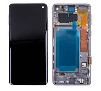 Дисплей для Samsung Galaxy S10 (G973F) модуль с рамкой Черный - (OLED) (Full Size)#2080032