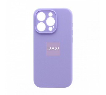 Чехол Silicone Case NEW с лого для Apple iPhone 15 Pro/6.1 (защита камеры) (047) сиреневый#2065868