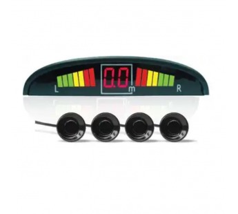 Парктроник на задний бампер 4 датчика с экраном (черный)#2088792