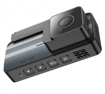Автомобильный видеорегистратор HOCO DV12 WiFi с дисплеем 2K и GPS и задней камерой (черный)#2066712