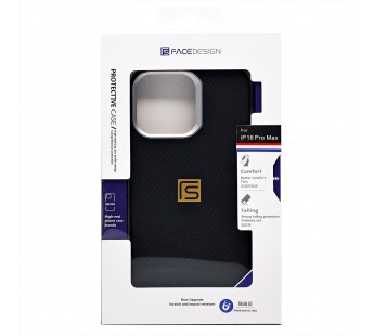 Чехол-накладка - SM028 SafeMag Carbon для "Apple iPhone 16 Pro Max" (black) (236555)#2120255