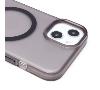 Чехол-накладка - SM038 SafeMag для "Apple iPhone 13/iPhone 14" (black/matte transparent) (238584)#2109897