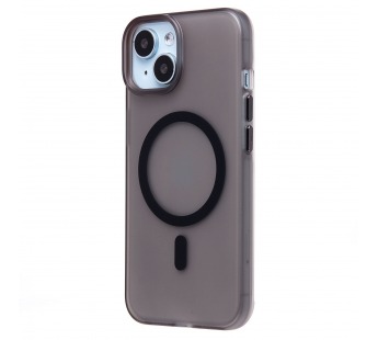 Чехол-накладка - SM038 SafeMag для "Apple iPhone 13/iPhone 14" (black/matte transparent) (238584)#2079156