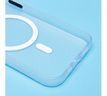 Чехол-накладка - SM038 SafeMag для "Apple iPhone 13/iPhone 14" (white/matte transparent) (238585)#2081563