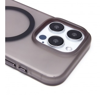 Чехол-накладка - SM038 SafeMag для "Apple iPhone 15 Pro" (black/matte transparent) (238590)#2109896