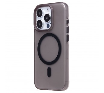 Чехол-накладка - SM038 SafeMag для "Apple iPhone 15 Pro" (black/matte transparent) (238590)#2079154