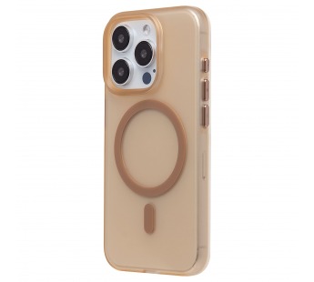 Чехол-накладка - SM038 SafeMag для "Apple iPhone 15 Pro" (gold/matte transparent) (238592)#2078771
