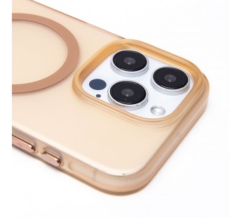 Чехол-накладка - SM038 SafeMag для "Apple iPhone 15 Pro" (gold/matte transparent) (238592)#2109895
