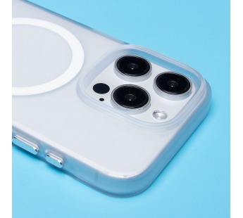Чехол-накладка - SM038 SafeMag для "Apple iPhone 15 Pro" (white/matte transparent) (238591)#2109891