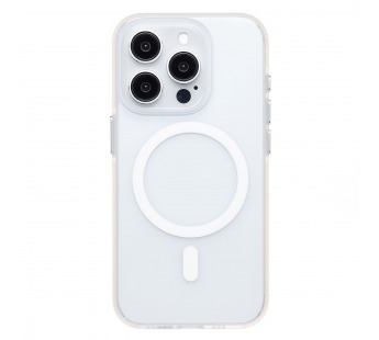Чехол-накладка - SM038 SafeMag для "Apple iPhone 15 Pro" (white/matte transparent) (238591)#2109894