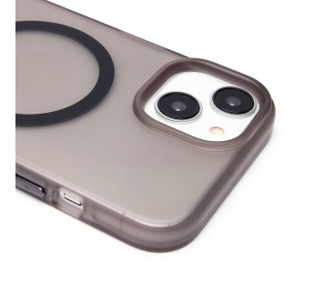 Чехол-накладка - SM038 SafeMag для "Apple iPhone 15" (black/matte transparent) (238587)#2109890