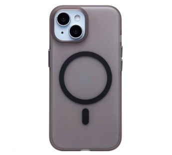 Чехол-накладка - SM038 SafeMag для "Apple iPhone 15" (black/matte transparent) (238587)#2068053