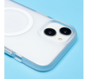 Чехол-накладка - SM038 SafeMag для "Apple iPhone 15" (white/matte transparent) (238588)#2109885