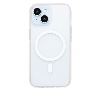 Чехол-накладка - SM038 SafeMag для "Apple iPhone 15" (white/matte transparent) (238588)#2109888