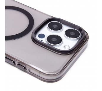 Чехол-накладка - SM039 SafeMag для "Apple iPhone 15 Pro" (black/transparent) (238609)#2110030