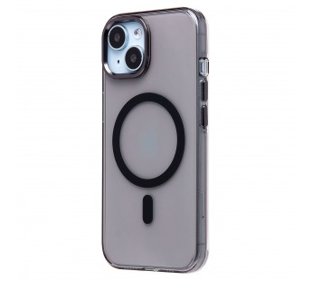 Чехол-накладка - SM039 SafeMag для "Apple iPhone 15" (black/transparent) (238607)#2073681