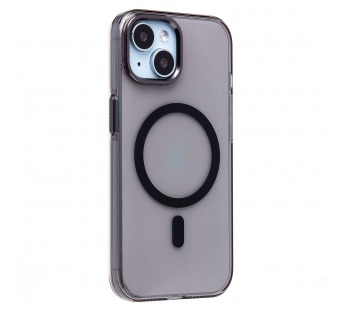 Чехол-накладка - SM039 SafeMag для "Apple iPhone 15" (black/transparent) (238607)#2110029