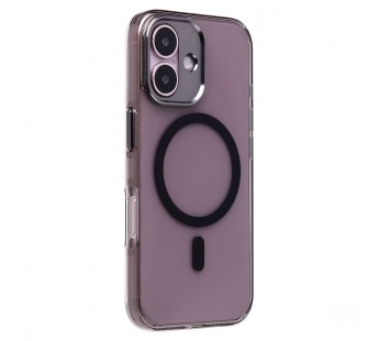 Чехол-накладка - SM039 SafeMag для "Apple iPhone 16" (black/transparent) (238611)#2110024