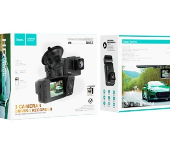 Автомобильный видеорегистратор HOCO DI62 HD, 2" экран, 2 камеры+камера заднего вида#2129689