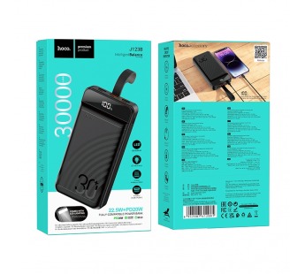 Внешний аккумулятор Hoco J123B, 30000mAh (22.5W, PD20W) черный#2067448