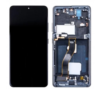 Дисплей для Samsung Galaxy S21 Ultra (G998B) модуль с рамкой Черный - (In-Cell)#2080070