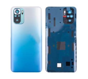 Задняя крышка для Xiaomi Redmi Note 10S (M2101K7BNY) Голубой - Премиум#2095299