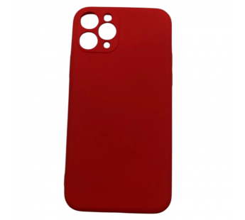 Чехол iPhone 11 Pro Silicone Case 1.5mm Full низ и камера с Лого Красный#2067530