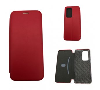 Чехол Huawei P40 Pro (2020) Книжка Stylish Кожа Красный#2067491