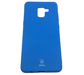 Чехол Samsung A8 Plus (2018) Siberia MIX Soft touch голубой#2067500