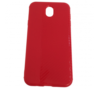 Чехол Samsung J7 (2017)/J730F силикон Drift красный карбон#2067485