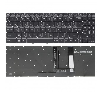 Клавиатура для MSI Katana GF76 B12UCR черная c белой подсветкой#2067859