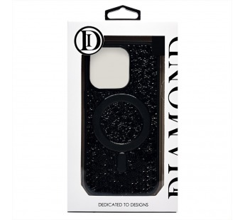 Чехол-накладка - SM029 POSH SHINE SafeMag для "Apple iPhone 15 Pro" россыпь кристаллов (blac(237159)#2070245