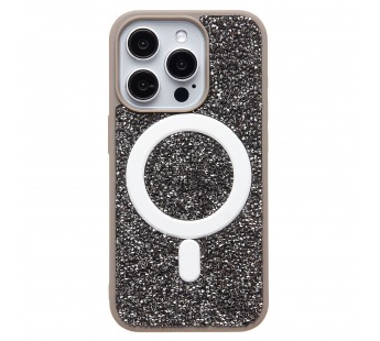 Чехол-накладка - SM029 POSH SHINE SafeMag для "Apple iPhone 15 Pro" россыпь кристаллов (gray(237160)#2071726