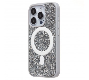 Чехол-накладка - SM029 POSH SHINE SafeMag для "Apple iPhone 15 Pro" россыпь кристаллов (whit(237161)#2071722