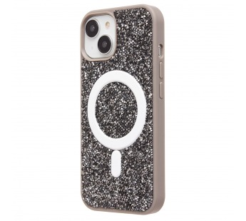 Чехол-накладка - SM029 POSH SHINE SafeMag для "Apple iPhone 15" россыпь кристаллов (gray tit(237169)#2070888