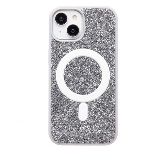 Чехол-накладка - SM029 POSH SHINE SafeMag для "Apple iPhone 15" россыпь кристаллов (white ti(237170)#2070884