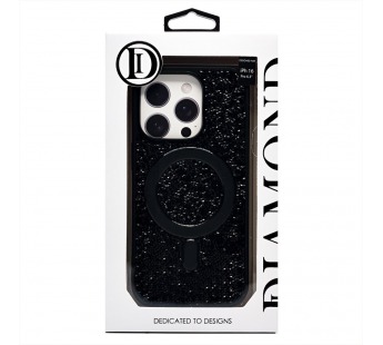 Чехол-накладка - SM029 POSH SHINE SafeMag для "Apple iPhone 16 Pro" россыпь кристаллов (blac(237132)#2070218