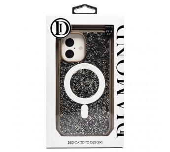 Чехол-накладка - SM029 POSH SHINE SafeMag для "Apple iPhone 16" россыпь кристаллов (gray tit(237142)#2070216