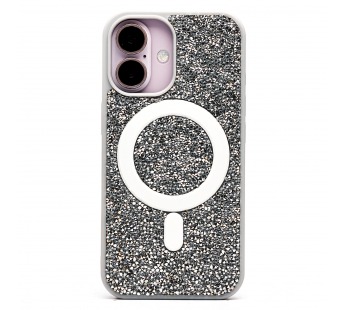 Чехол-накладка - SM029 POSH SHINE SafeMag для "Apple iPhone 16" россыпь кристаллов (white ti(237143)#2070877