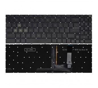 Клавиатура MSI Bravo 15 C7VF черная c голубой подсветкой#2068525