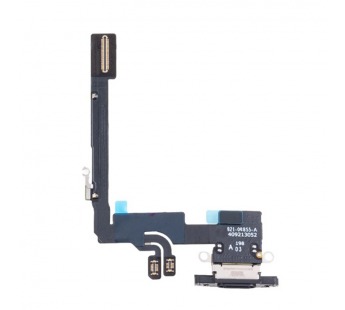 Шлейф для iPhone 16 Pro (A3293) на системный разъем/микрофон Черный - Премиум#2095415