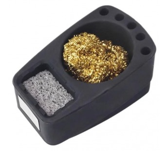 Очиститель жал паяльника 3 в1 (щетка, губка, латунная стружка)#2079077