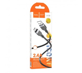 Кабель USB - Micro USB HOCO X109 "Energy"  (2.4A, 200см) черный#2069719