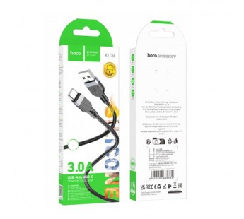 Кабель USB - Type-C HOCO X109 3A, 1м черный#2069717